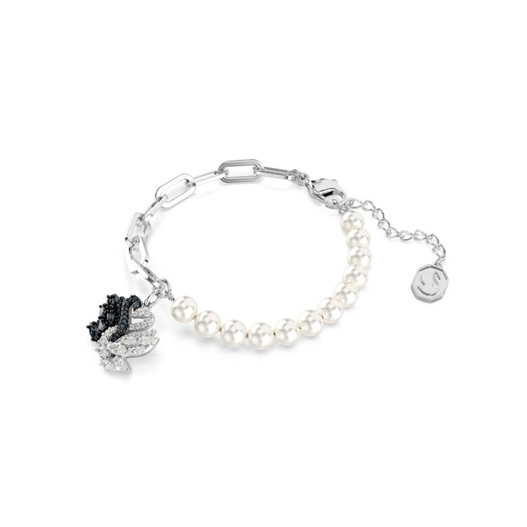 Βραχιόλι Swan, Crystal pearl, Κύκνος swarovski - Image 2