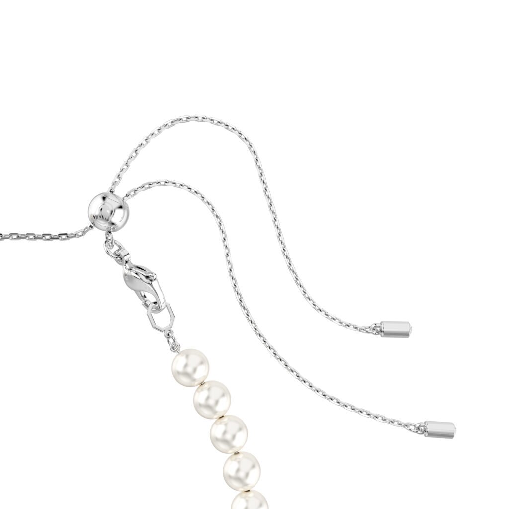 Τσόκερ Tennis Ariana Grande x Swarovski Μείξη κοπών, Καρδιά, Λευκό, Επιμετάλλωση ροδίου - Image 3