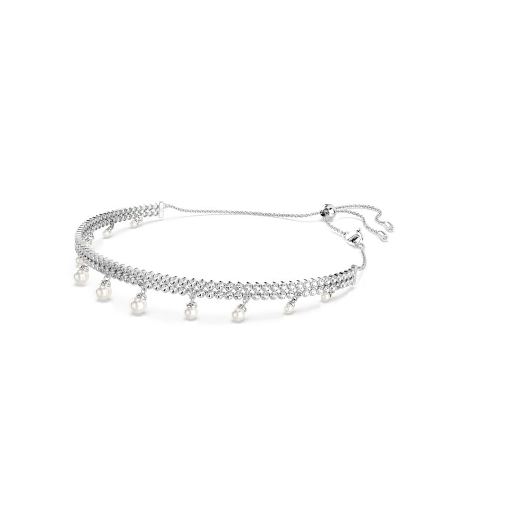 Τσόκερ Ariana Grande x Swarovski Crystal pearl, Στρογγυλή κοπή, Λευκό, Επιμετάλλωση ροδίου - Image 2