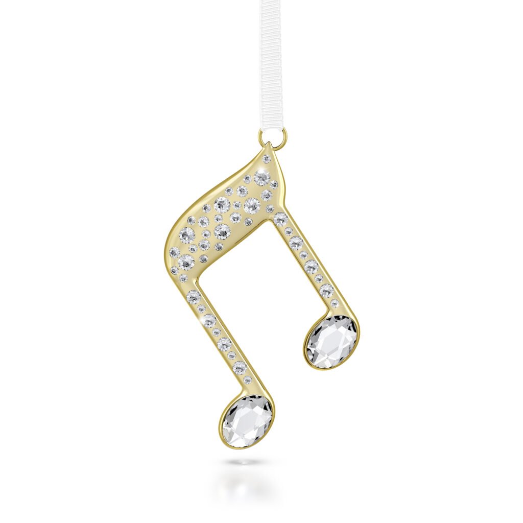 Holiday Magic Στολίδι Διπλή Νότα Μουσικής Swarovski