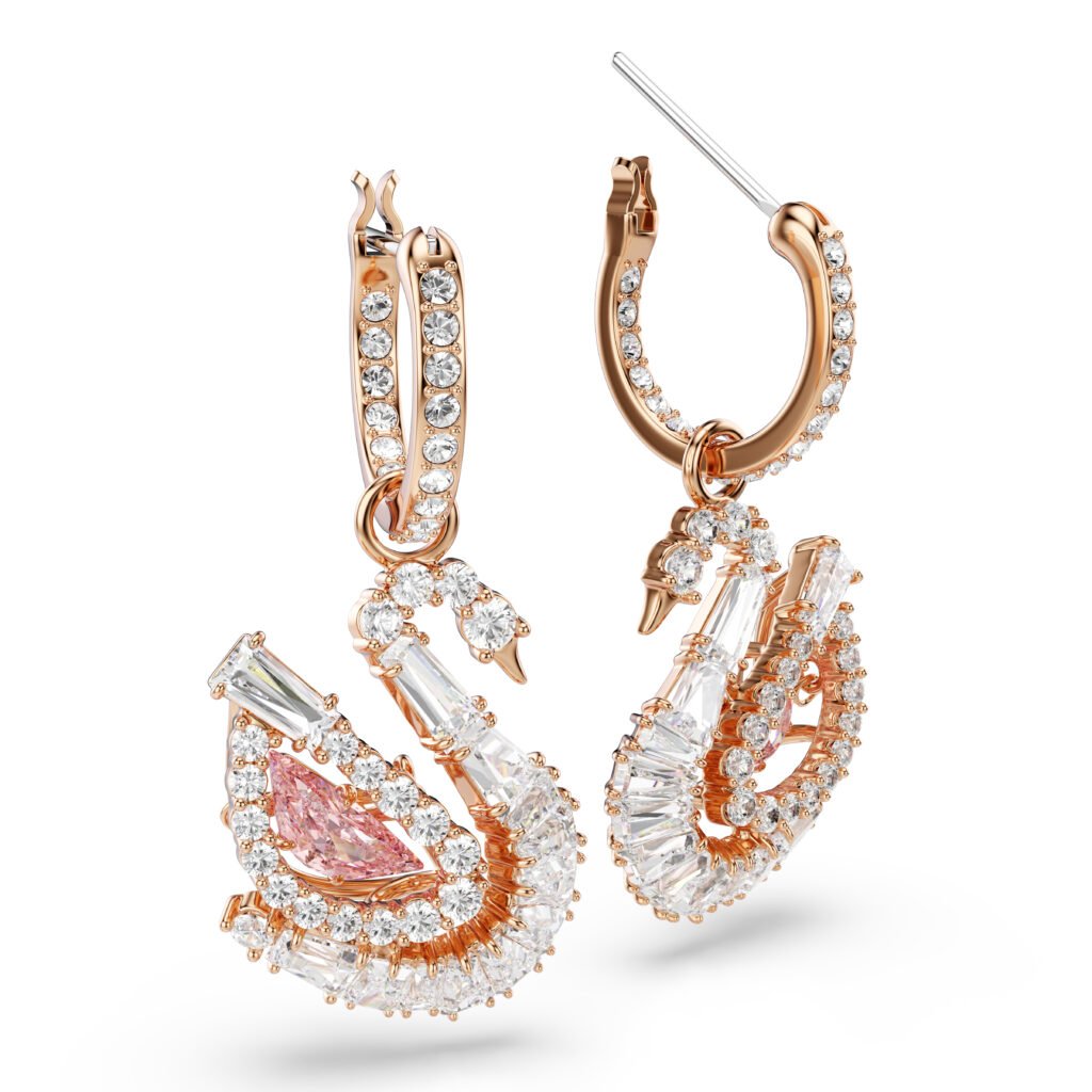 Σκουλαρίκια-σταγόνα Swan Swarovski - Image 2