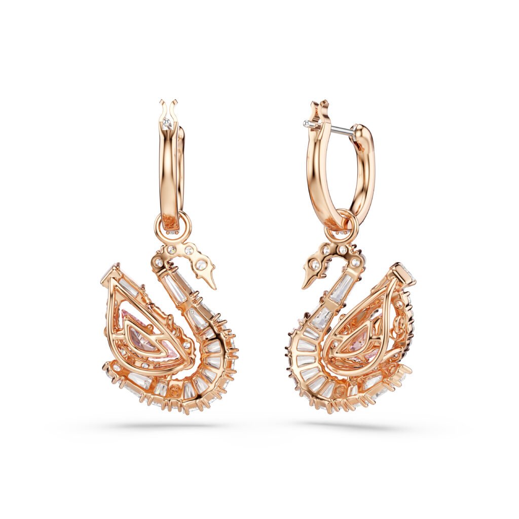 Σκουλαρίκια-σταγόνα Swan Swarovski - Image 3