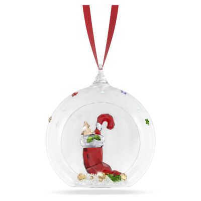Holiday Cheers Στολίδι Μπάλα Κάλτσα και Γλειφιτζούρι Swarovski