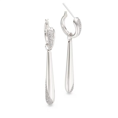 Σκουλαρίκια drop με κρίκους Classica Swarovski
