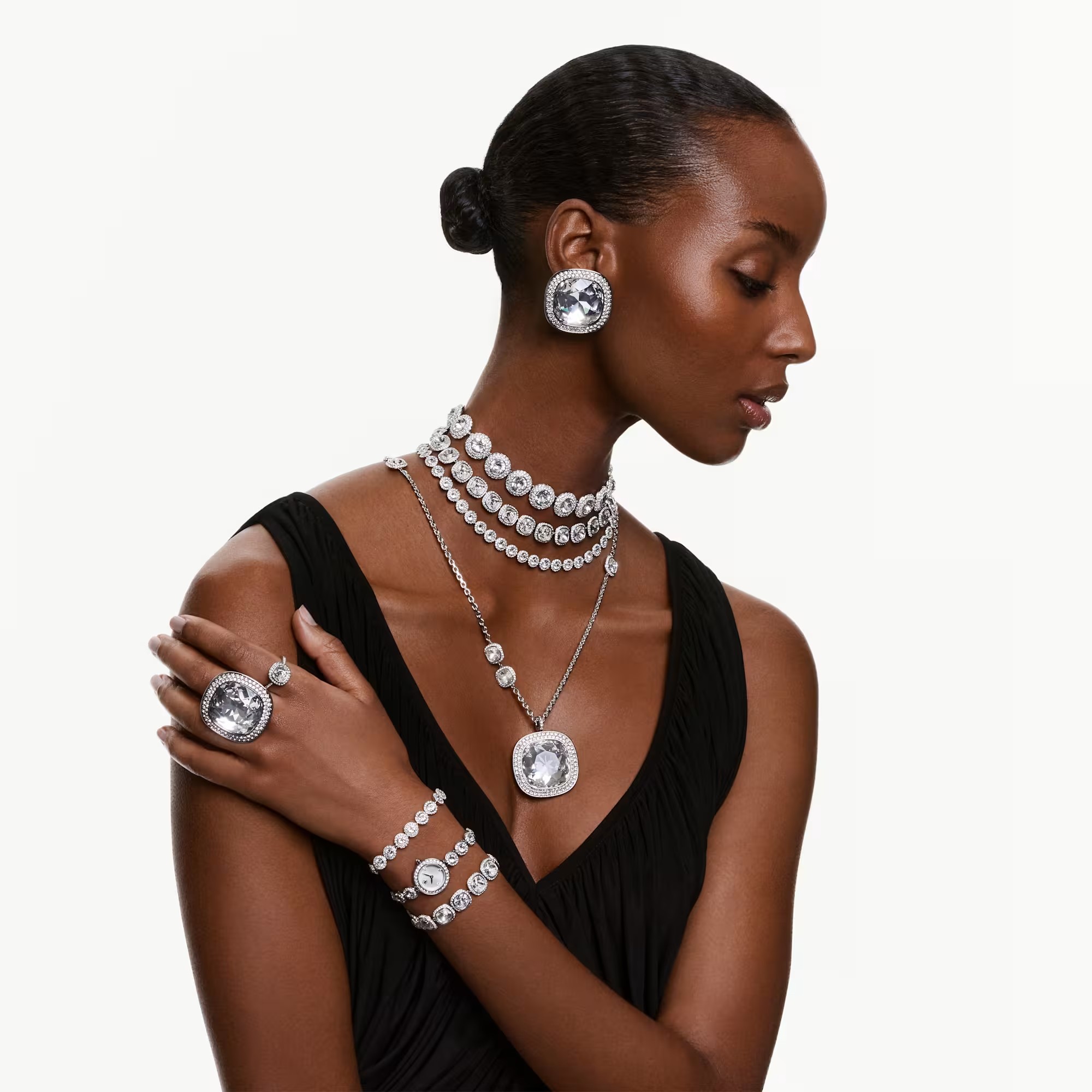 Σκουλαρίκια με κλιπ Una Angelic Swarovski - Image 2